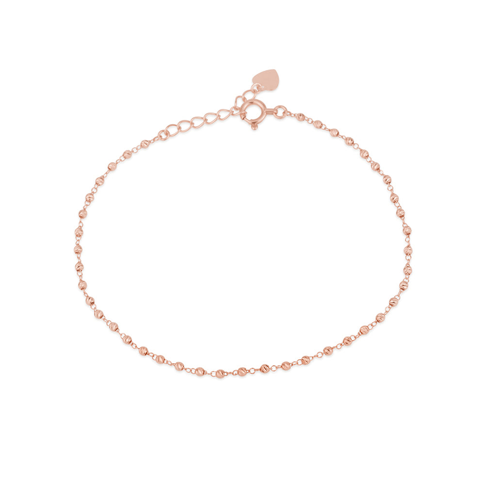 Diamond Cut Ball On Chain Bracelet
