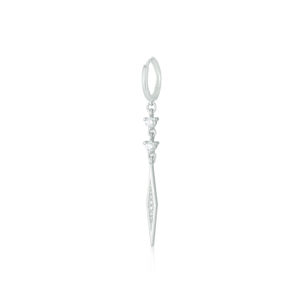 Double Solitaire Marilyn Earring In White Diamonds