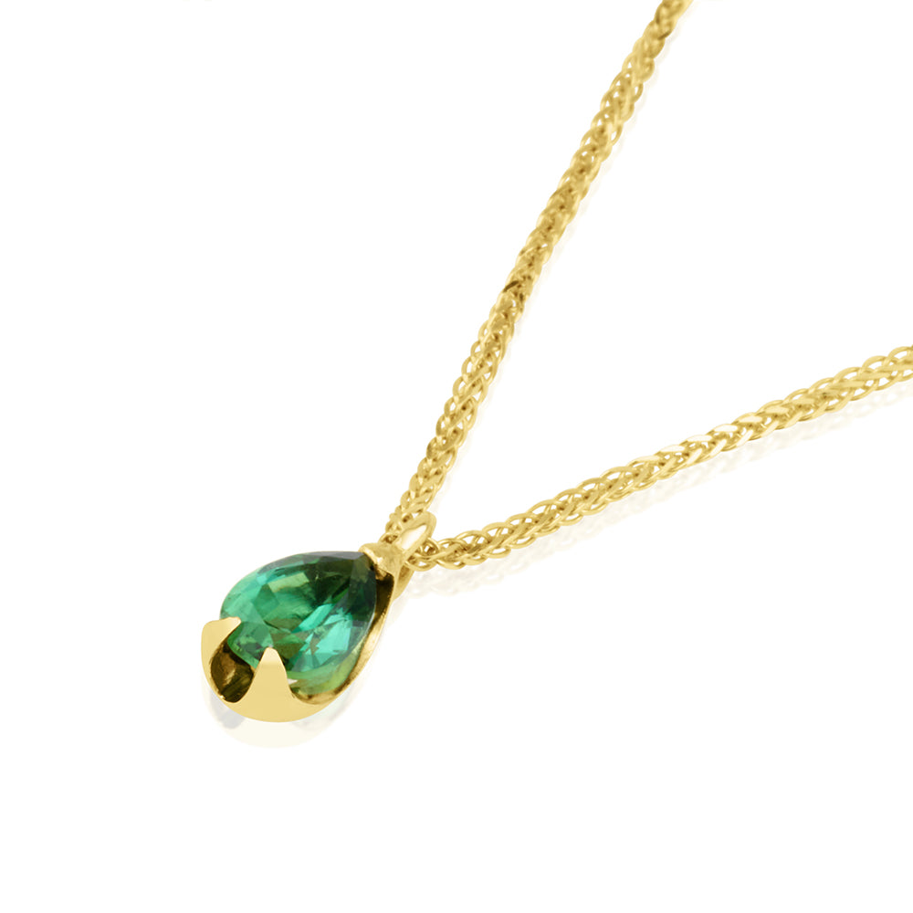 Tourmaline drop necklace