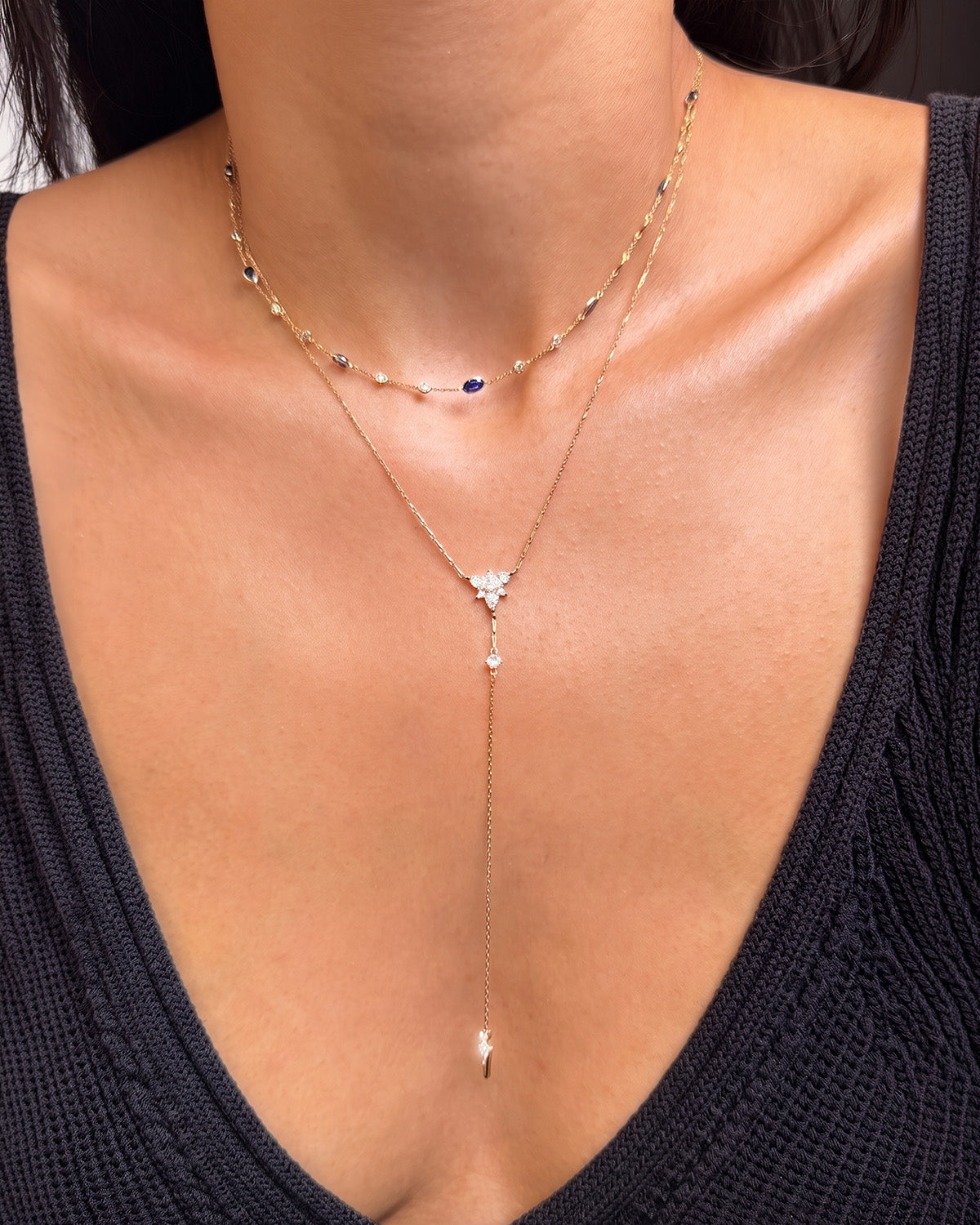 Emilia Necklace in Sapphires & Diamonds