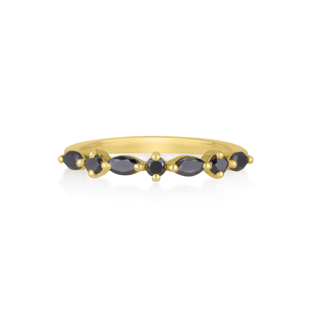 Eva ring in black diamonds
