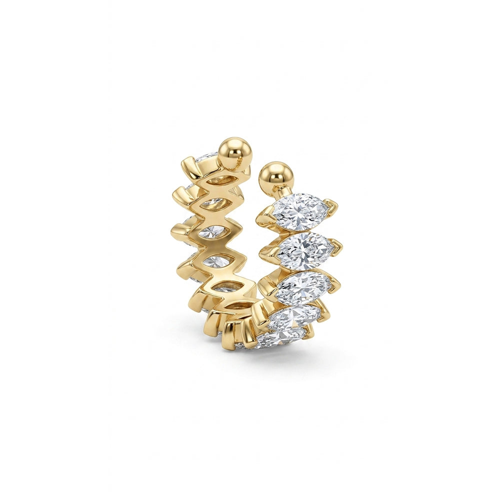 Marquise Diamond Cuff Earring