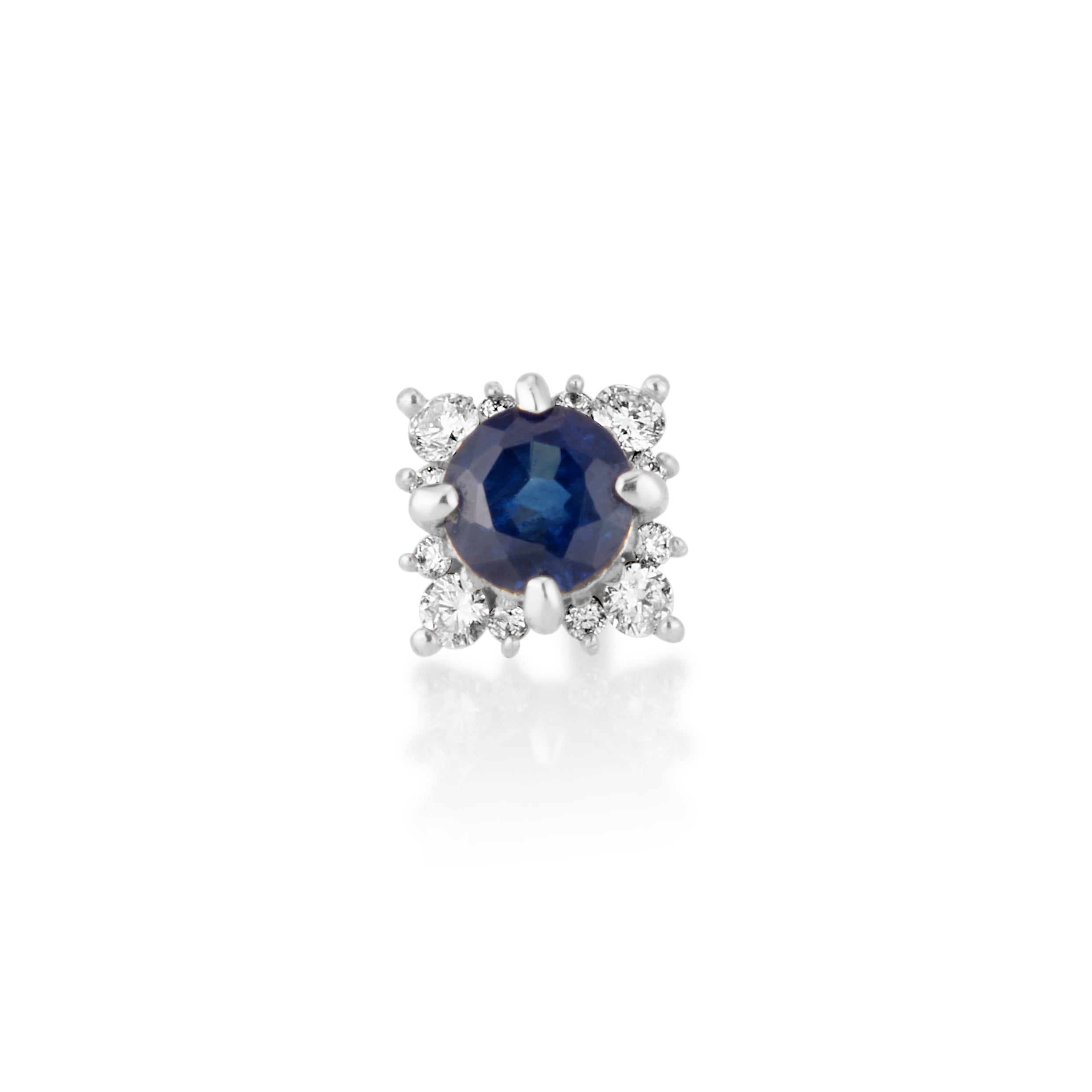 Noga Stud in Sapphire & Diamonds