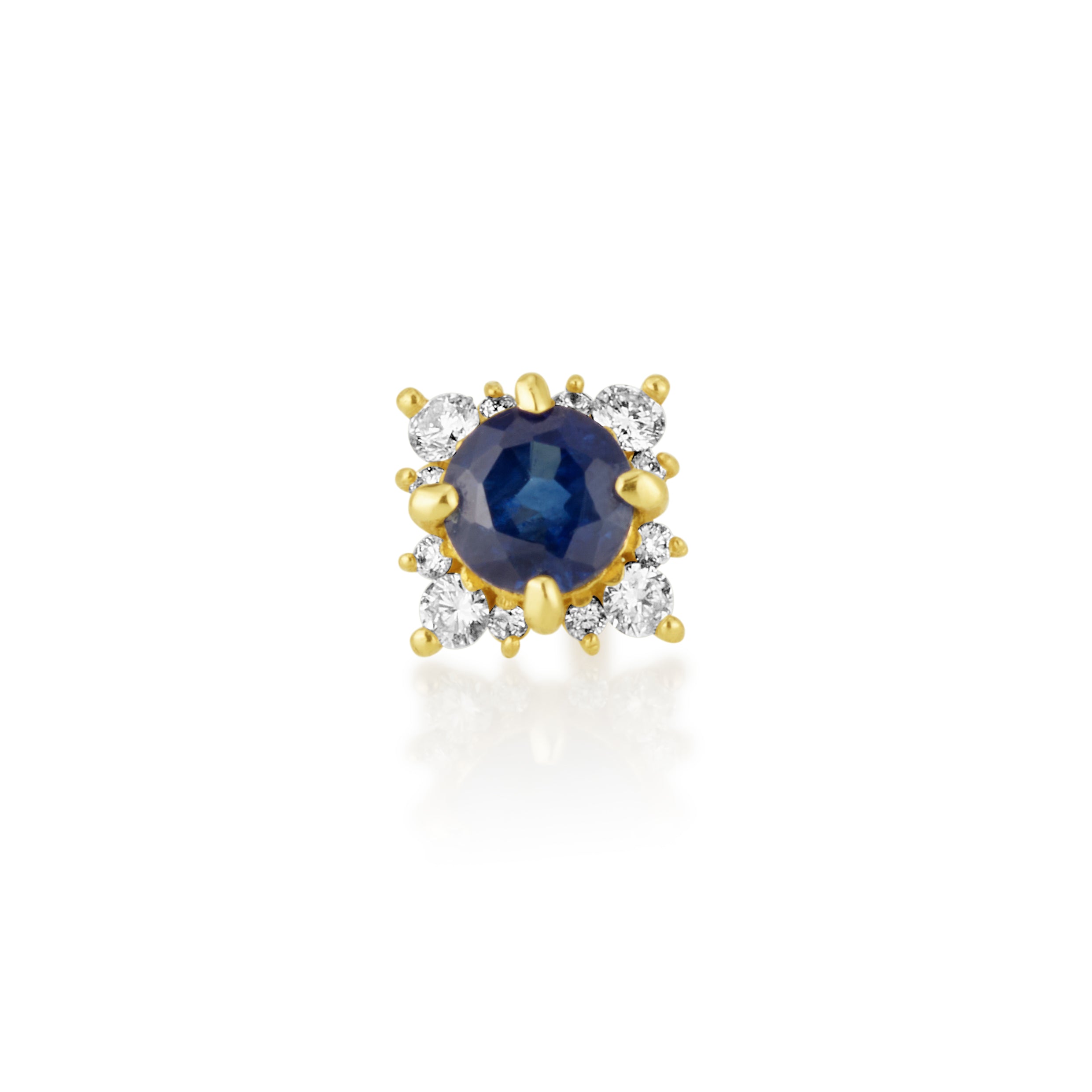 Noga Stud in Sapphire & Diamonds