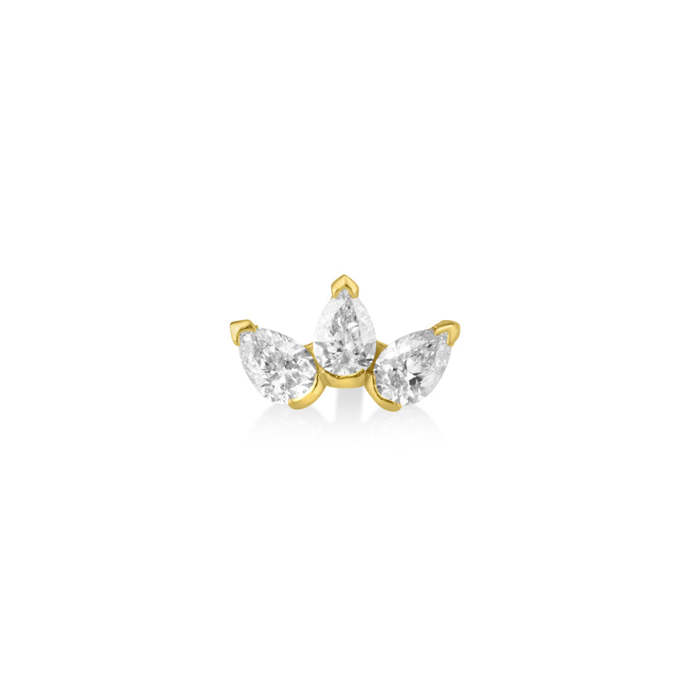 Three Drops stud in Diamonds