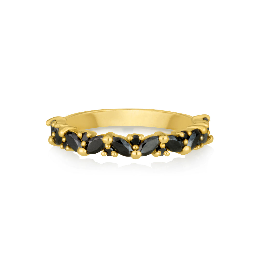 Firefly ring in black diamonds