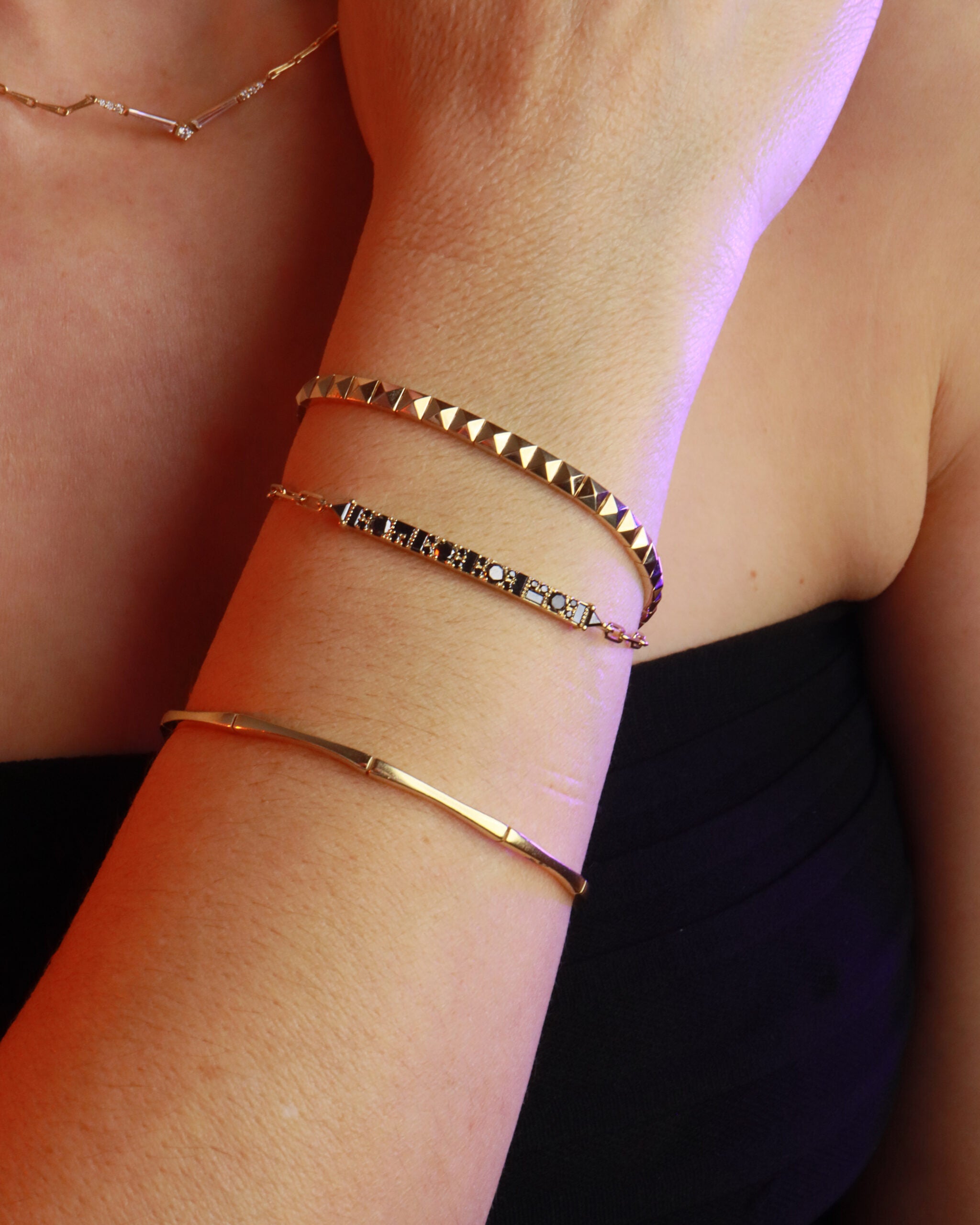 All Shapes Bracelet In Black Diamonds