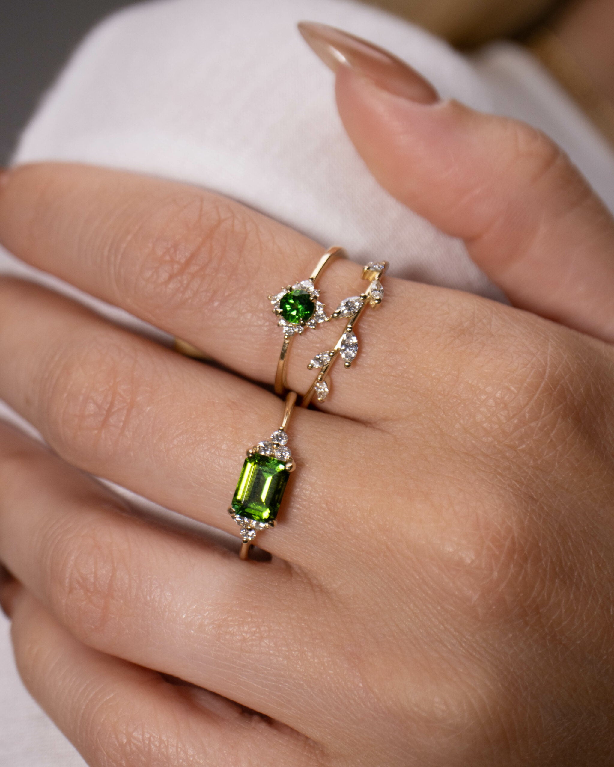 Tourmaline rectangle ring