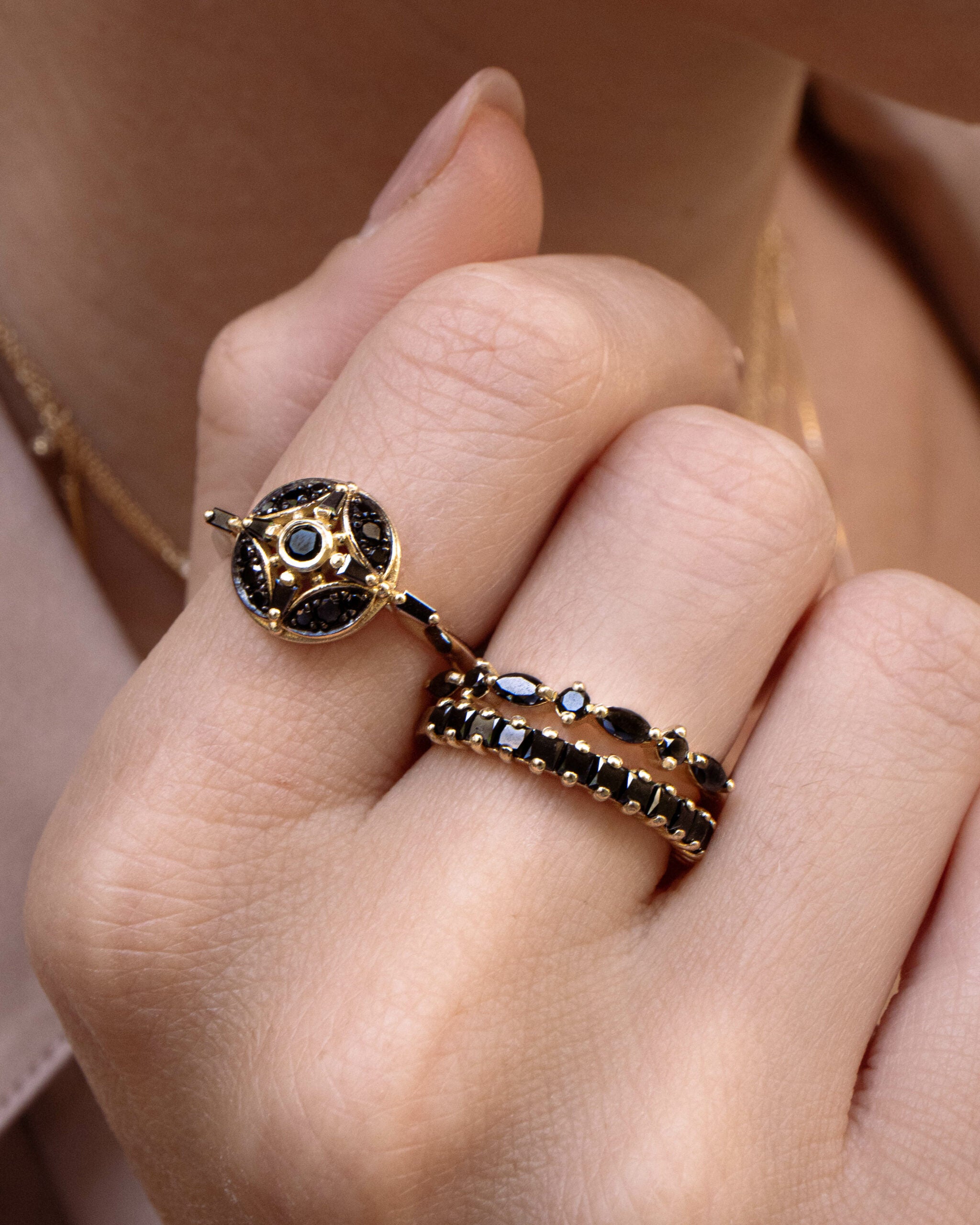 Black diamond Zoe ring