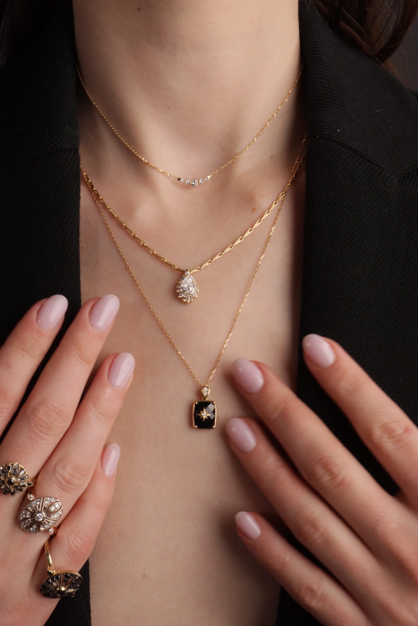 North star Onyx necklace