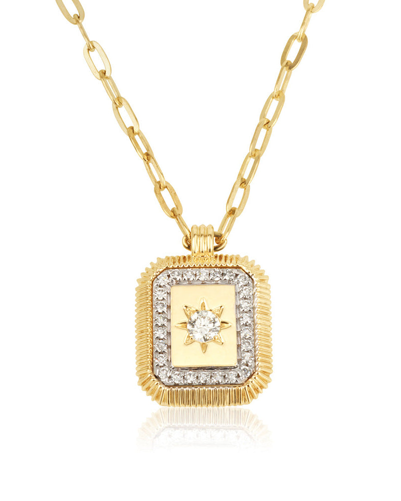 Lucca Necklace in White Diamonds