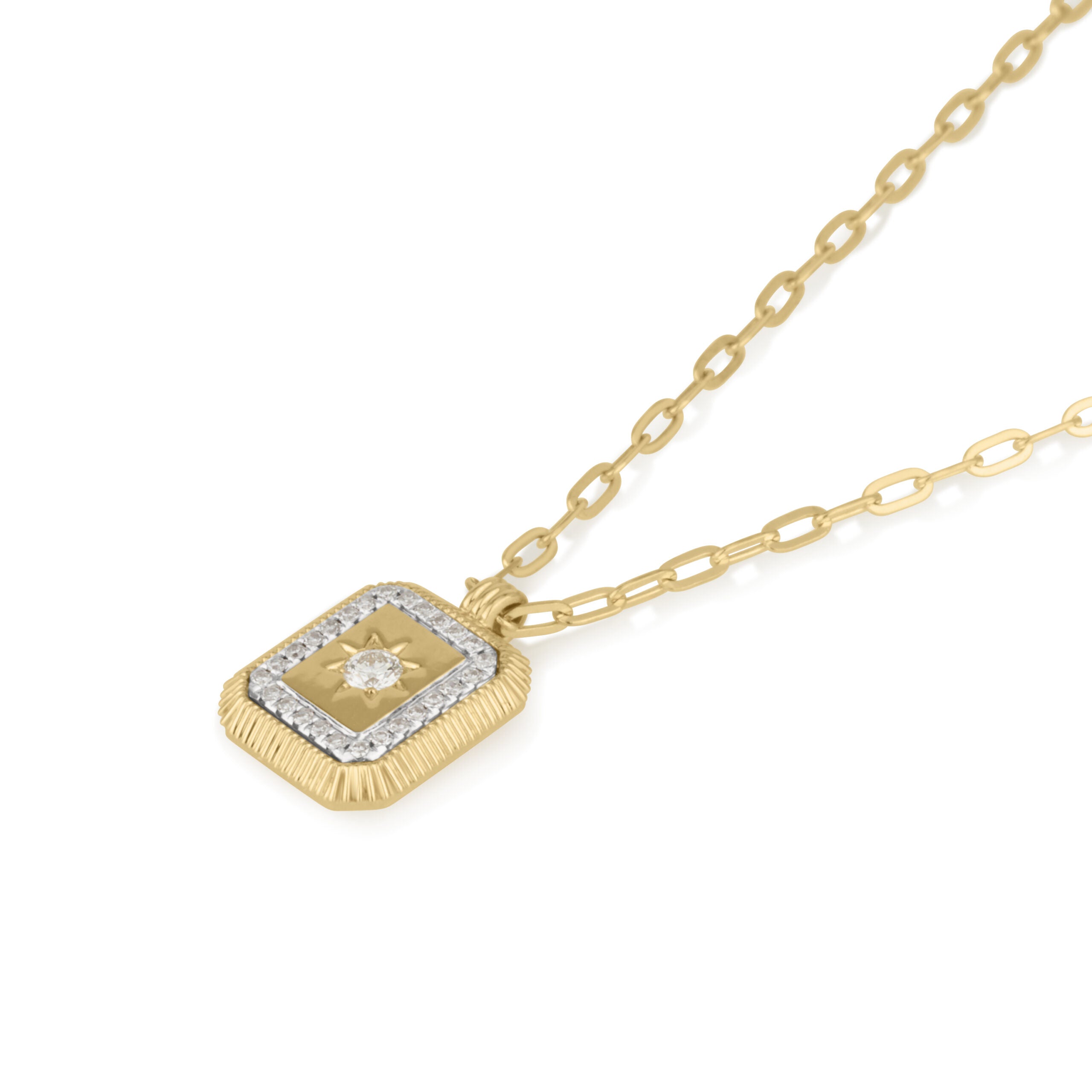 Lucca Necklace in White Diamonds