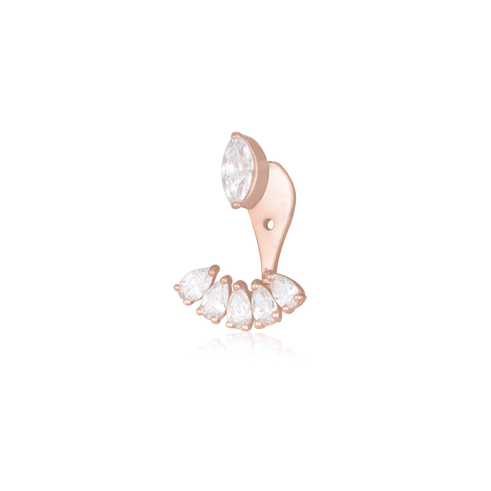 Two Piece Marquise And Five Drops Earring