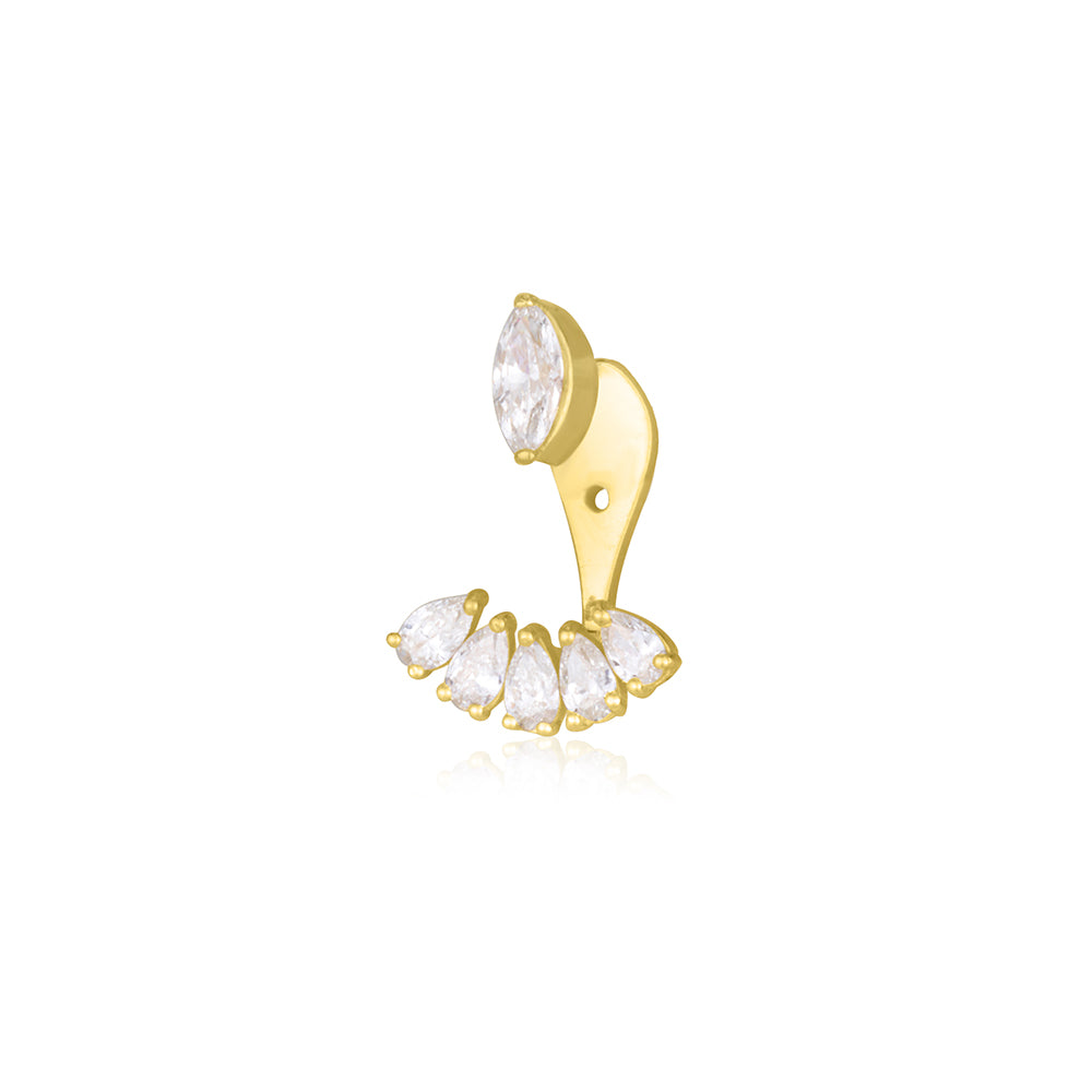 Two Piece Marquise And Five Drops Earring