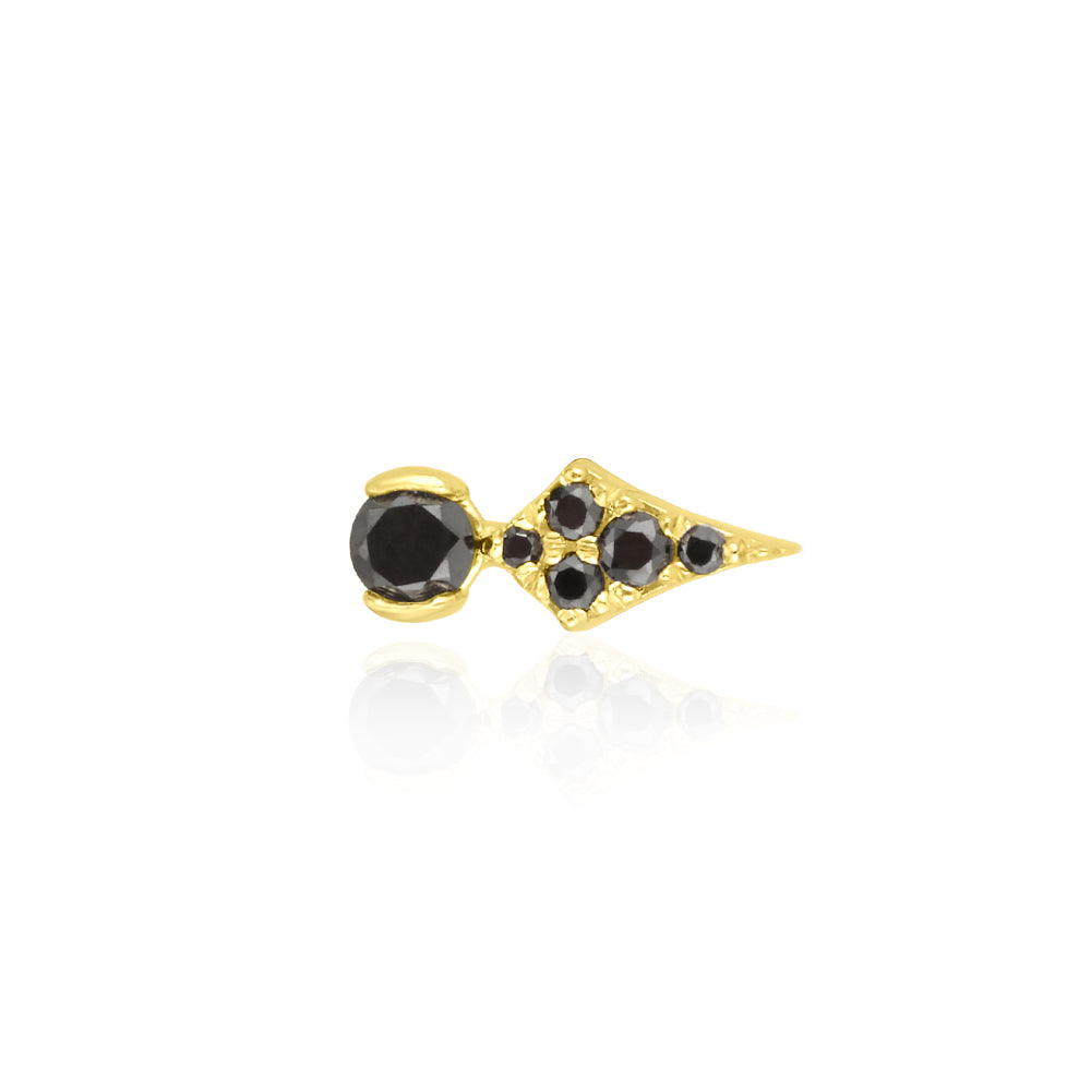 Mika Stud in Black Diamonds