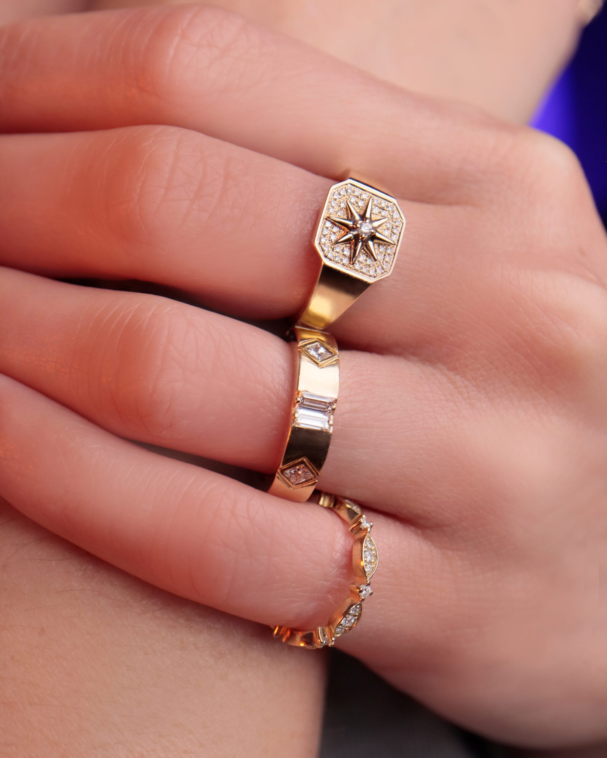 Nate Ring in White Diamonds