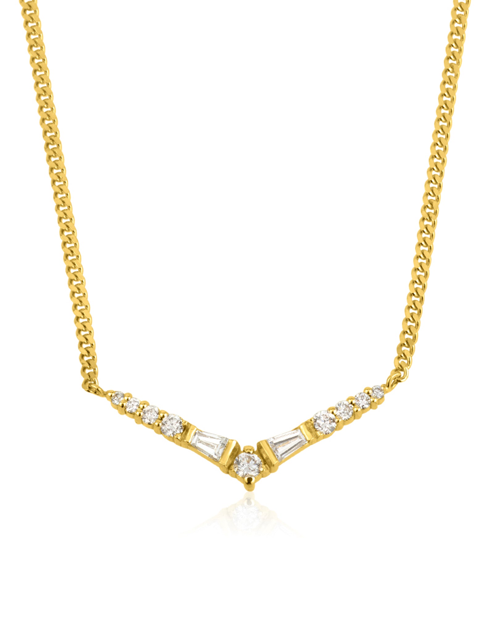 V taper necklace