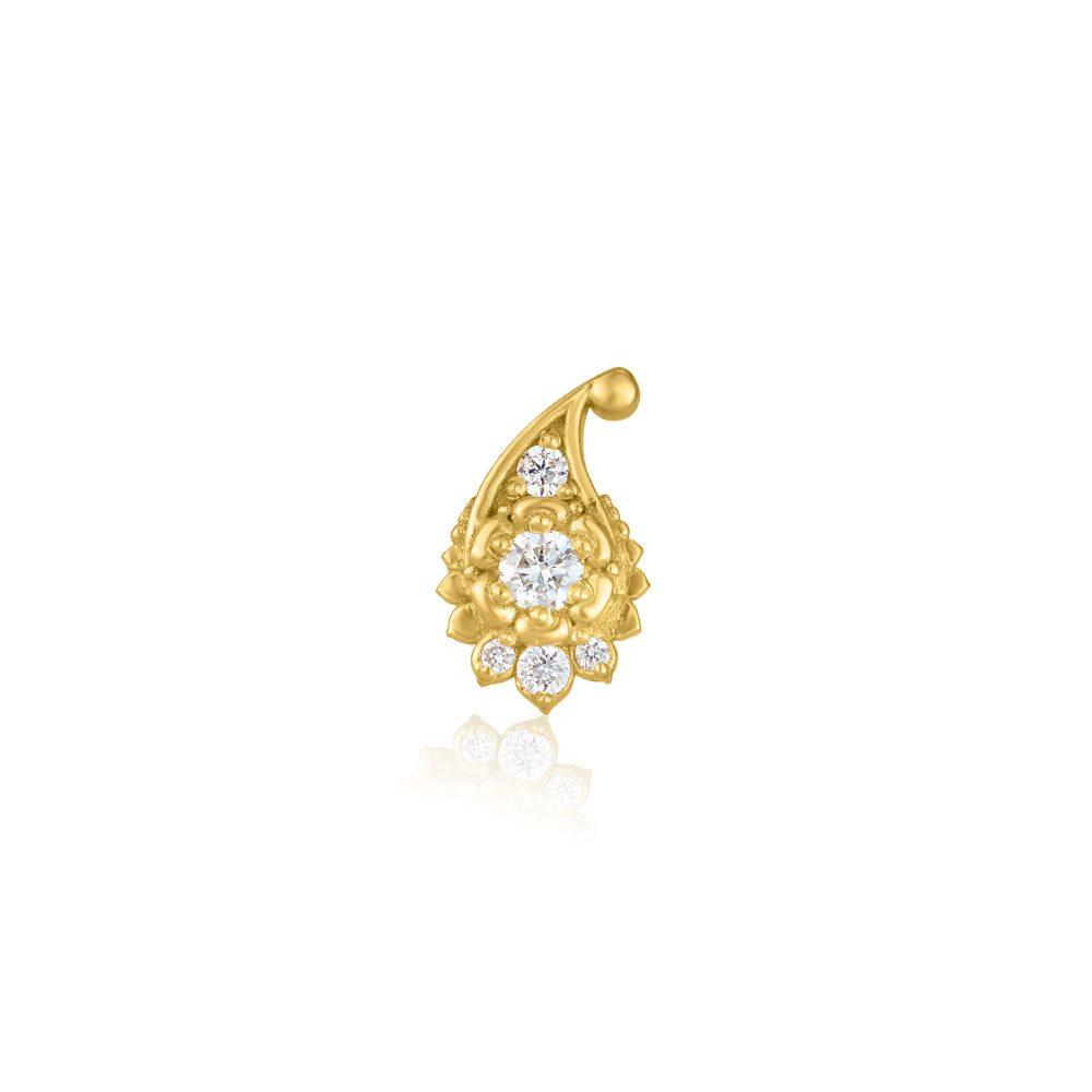 Paisley Teardrop In White Diamonds