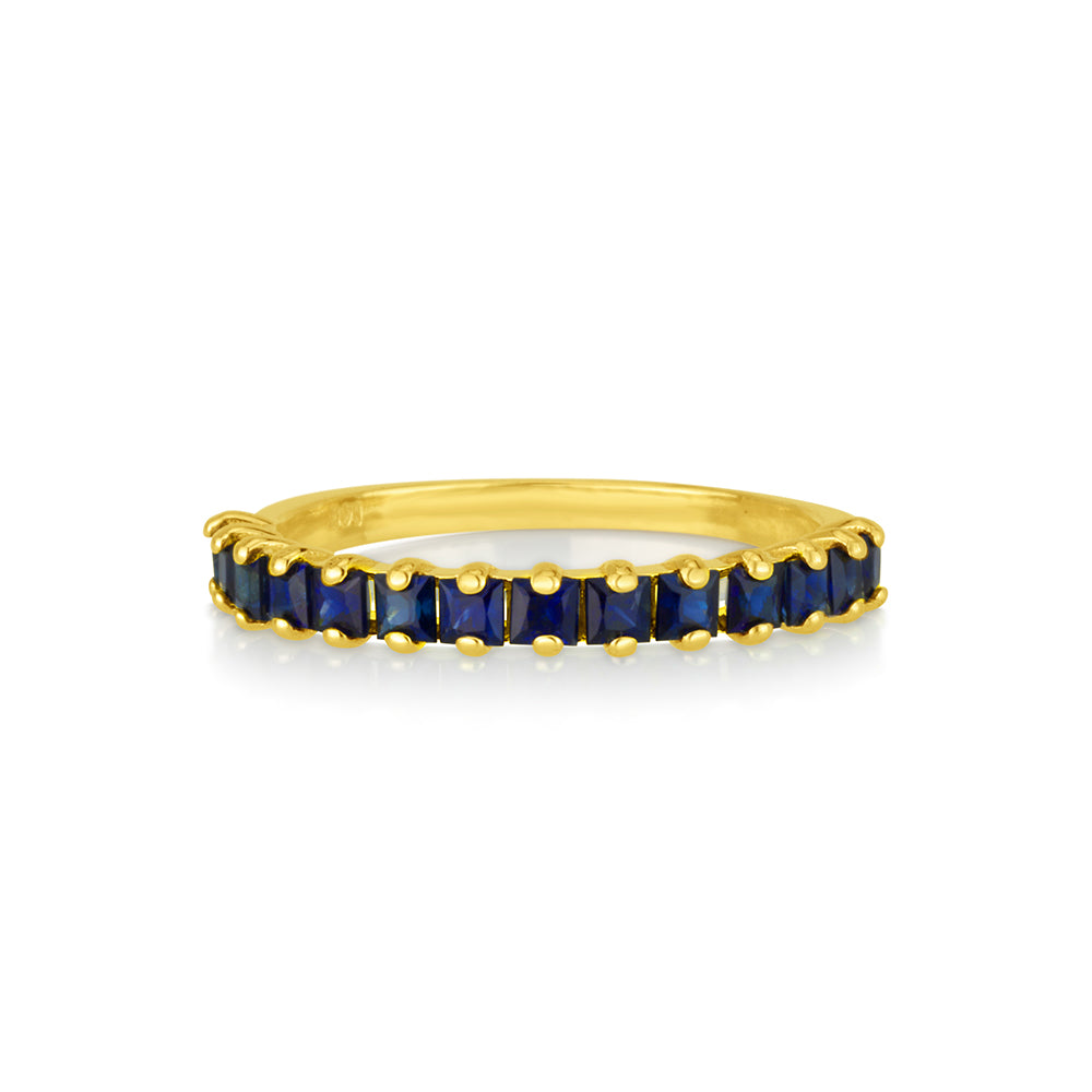 Princess sapphire ring