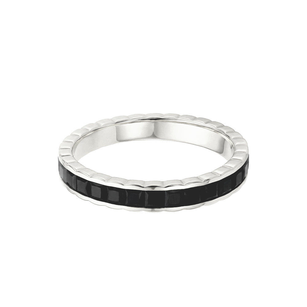Princess Ring in Black Diamonds