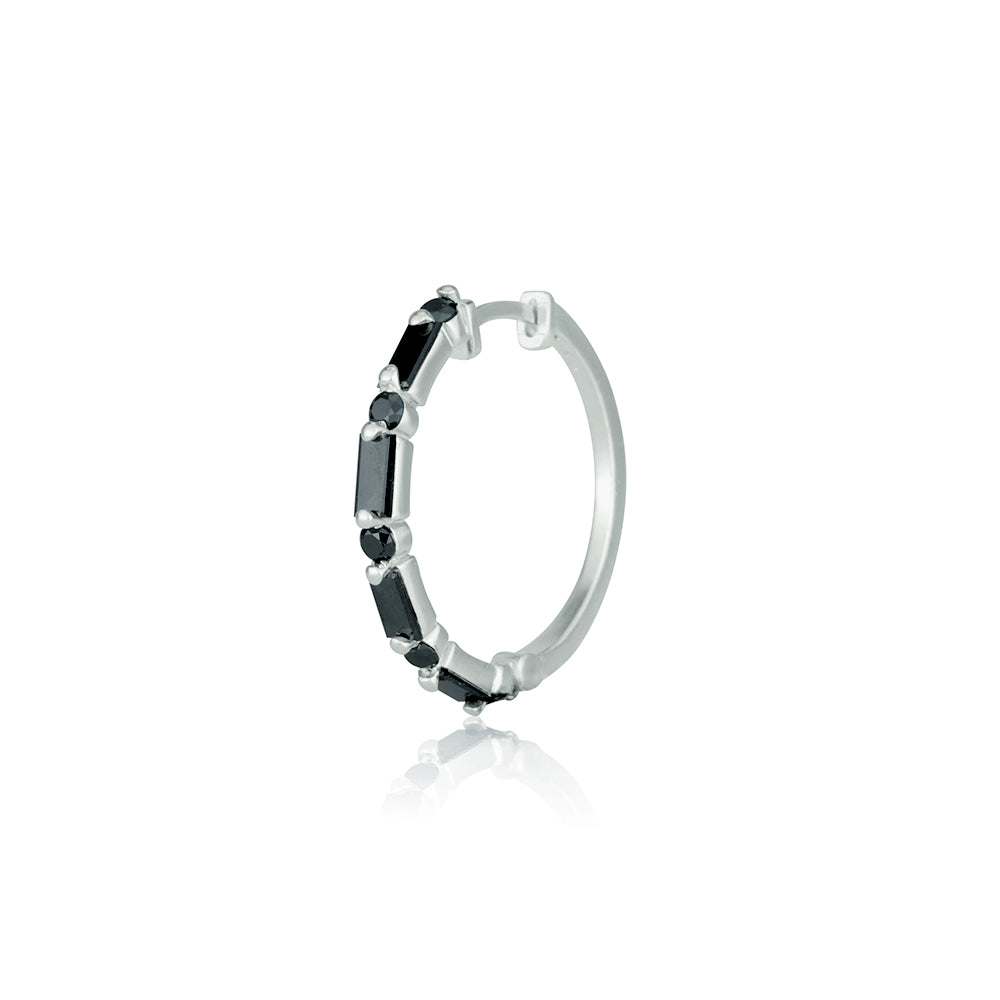 Safari Hoop In Black Diamonds