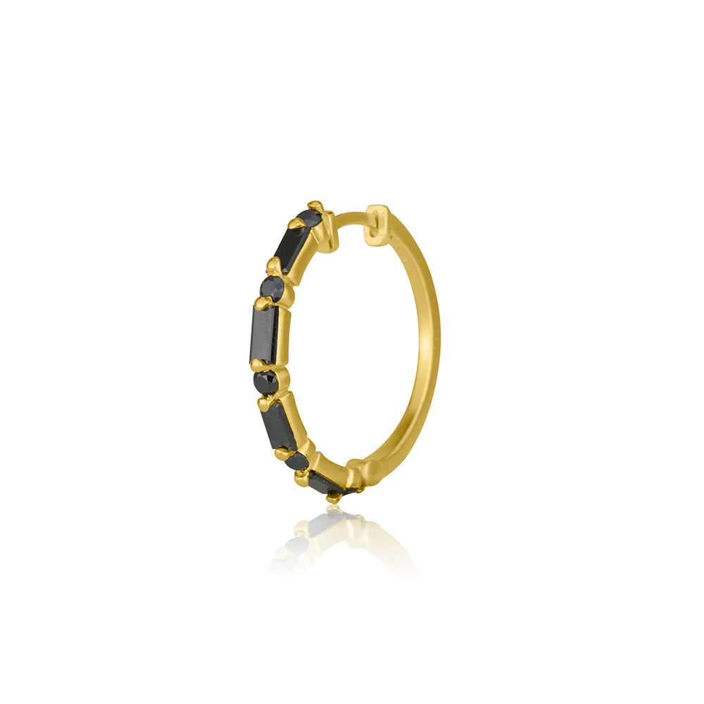 Safari Hoop In Black Diamonds