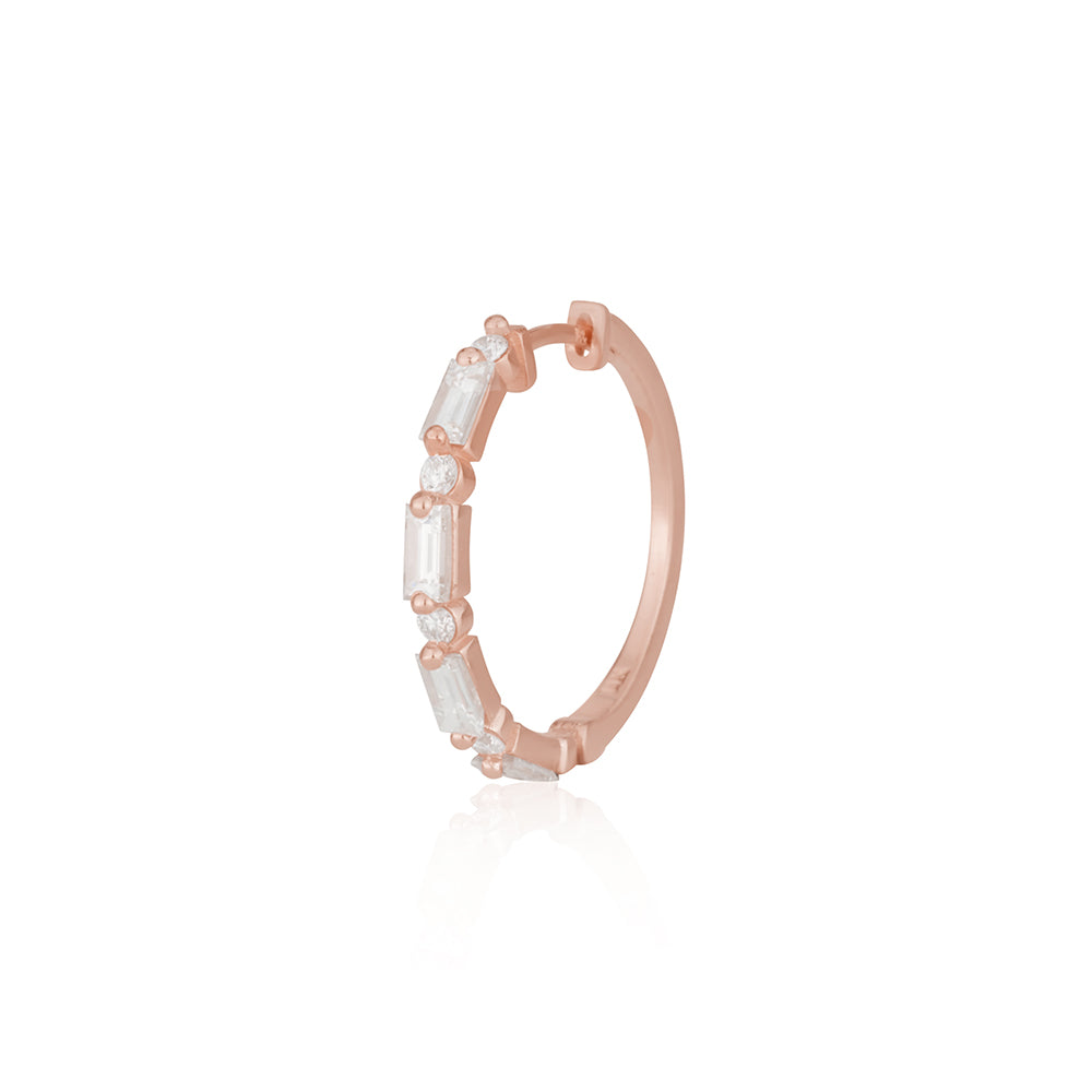 Safari Hoop In White Diamonds
