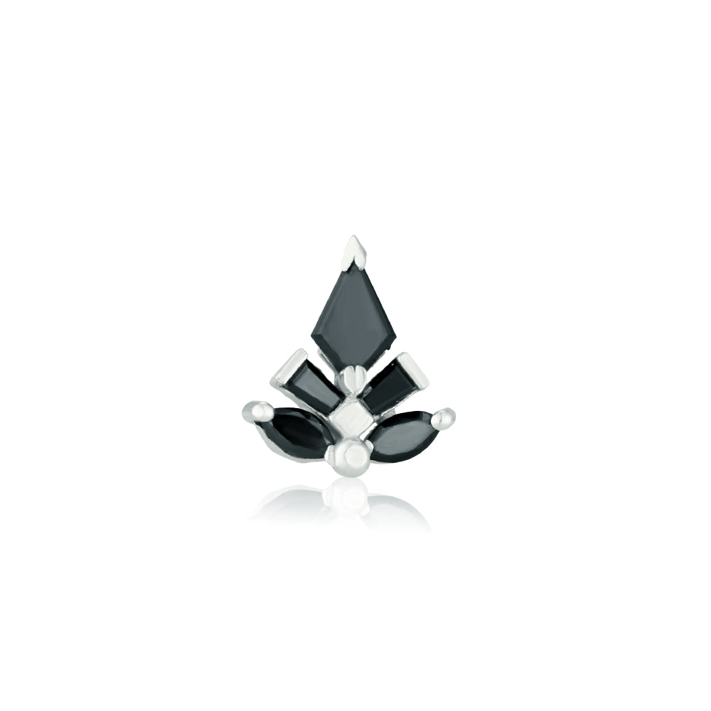 עגיל סקרלט ביהלומים שחורים