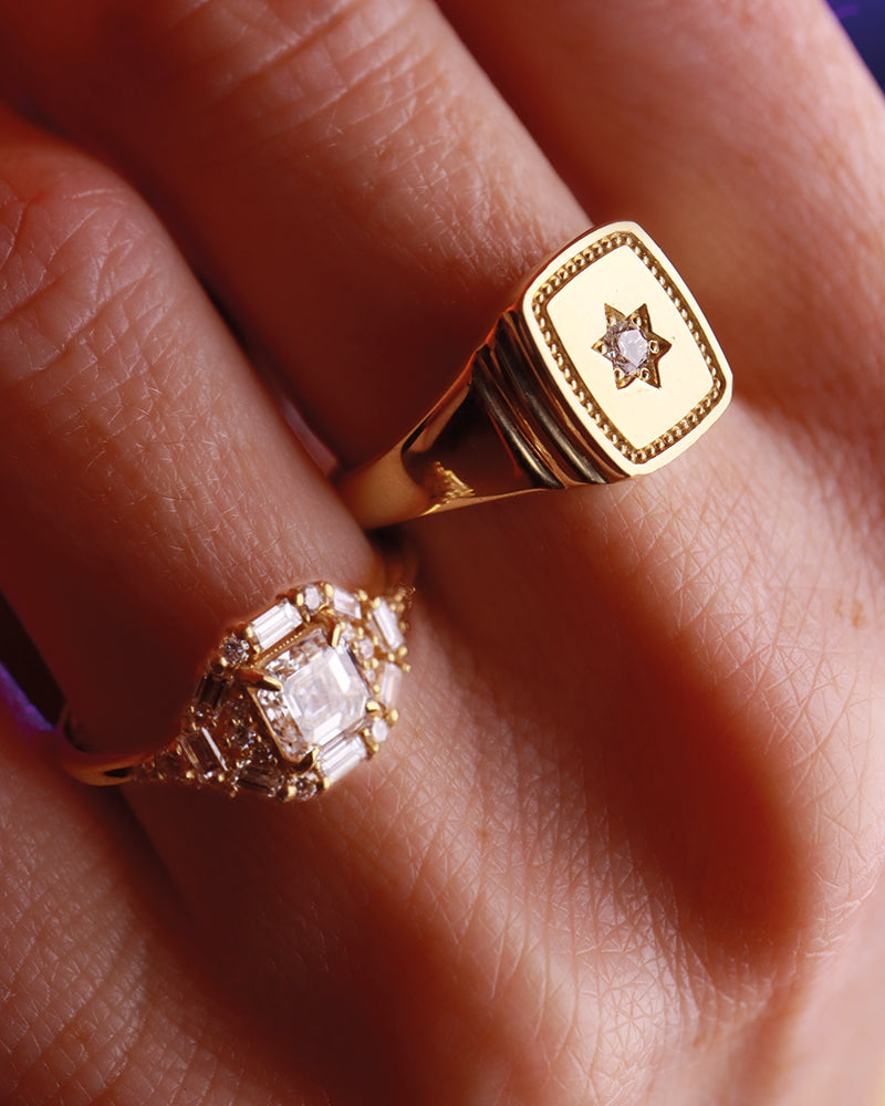 Star of David Stamp Ring