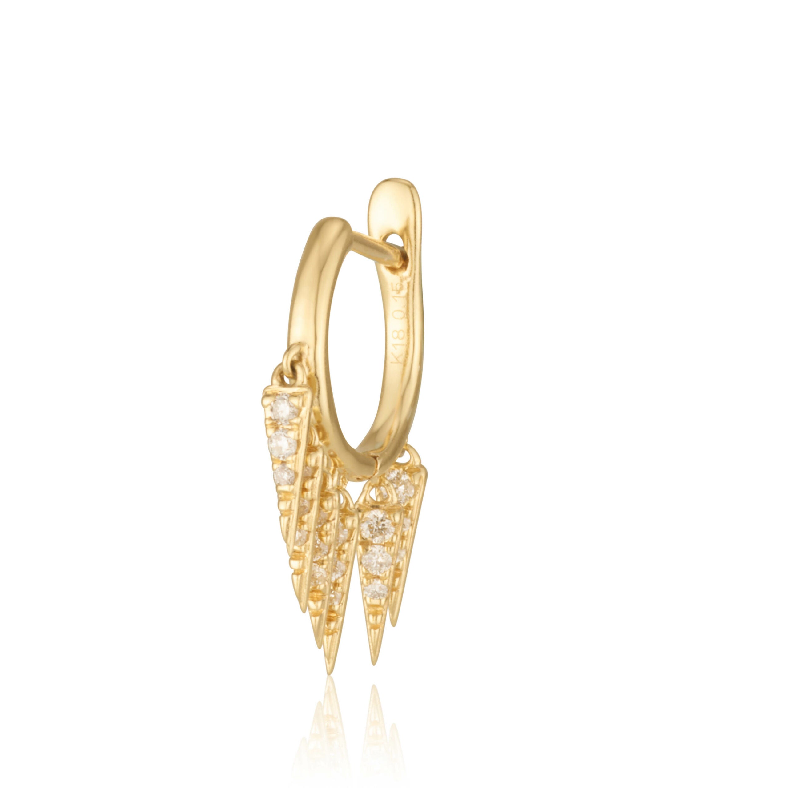 Six Degrade Spike Earring With Diamonds