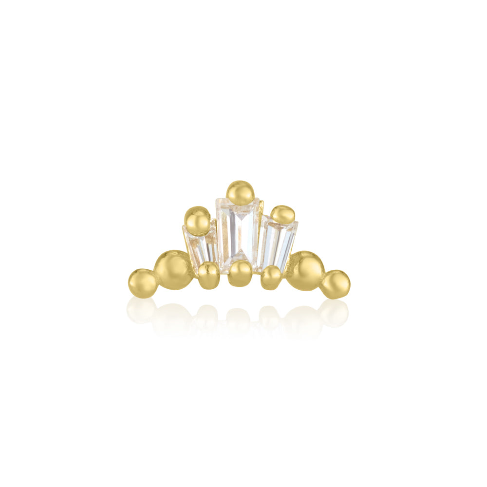 Taper Degrade Crown In White Diamonds