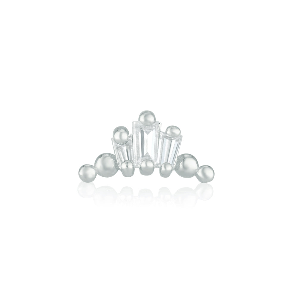 Taper Degrade Crown In White Diamonds