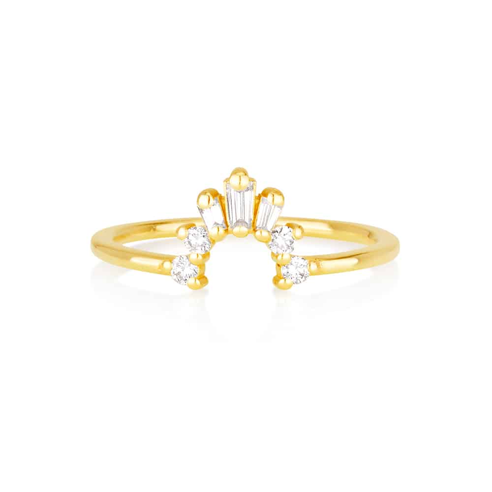Taper degrade crown ring