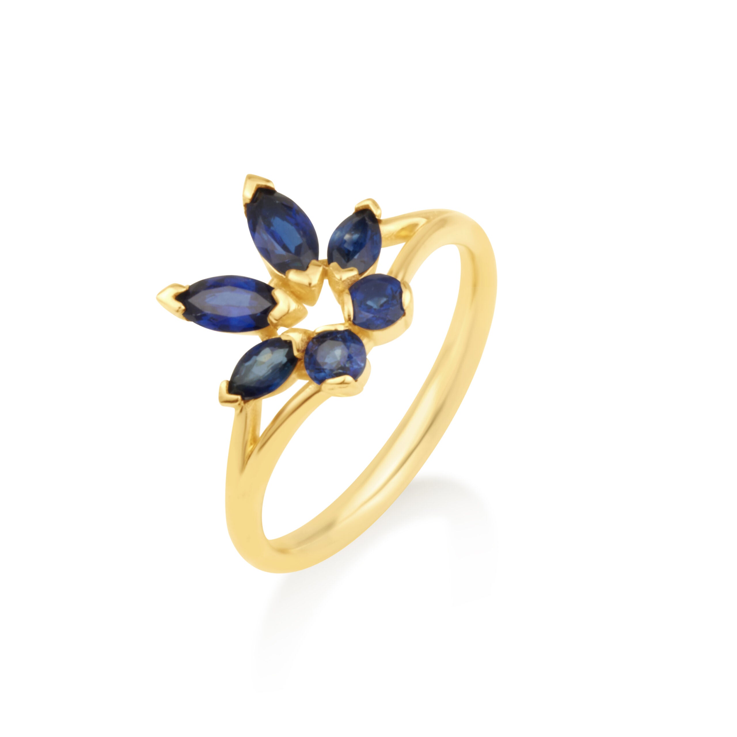 Tulip Ring In Sapphires