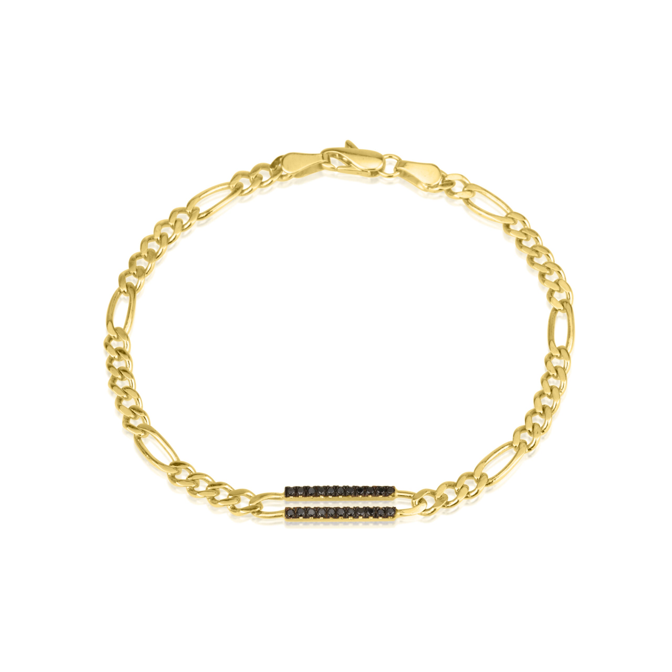Two-Row Gourmet Bracelet in Black Diamonds