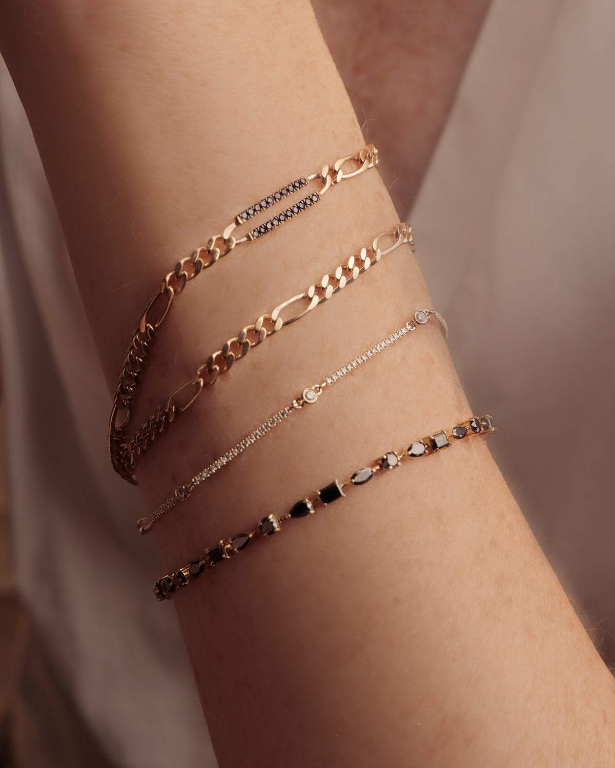 Cannes Bracelet in Black Diamonds