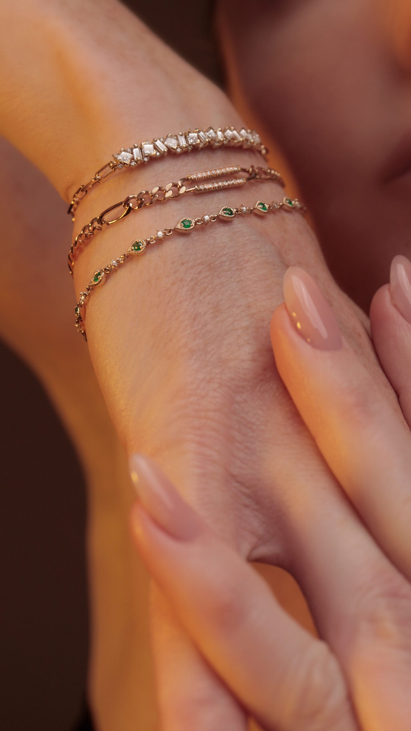 Vanessa Bracelet in Emeralds and Diamonds