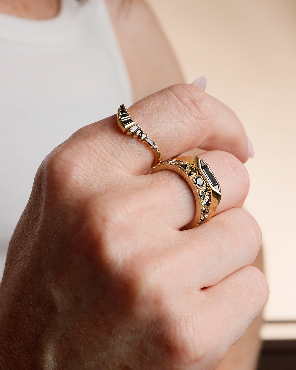 All In Ring in Black Diamonds