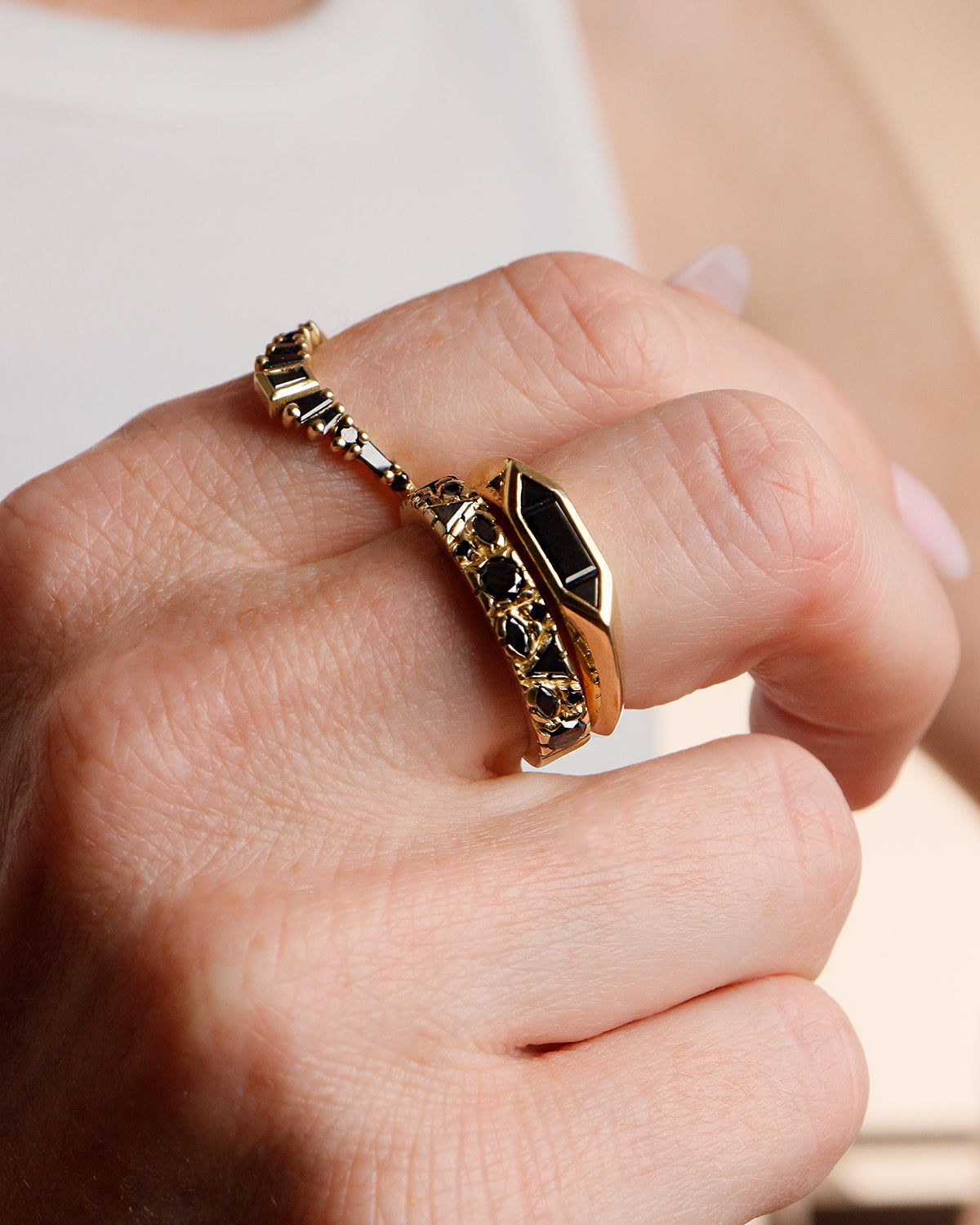 All In Ring in Black Diamonds