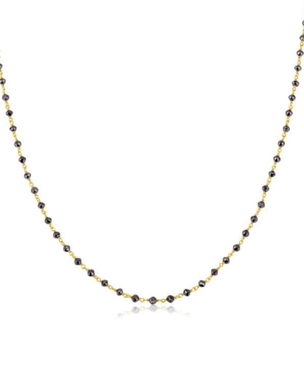 Black diamond necklace YELLOW color