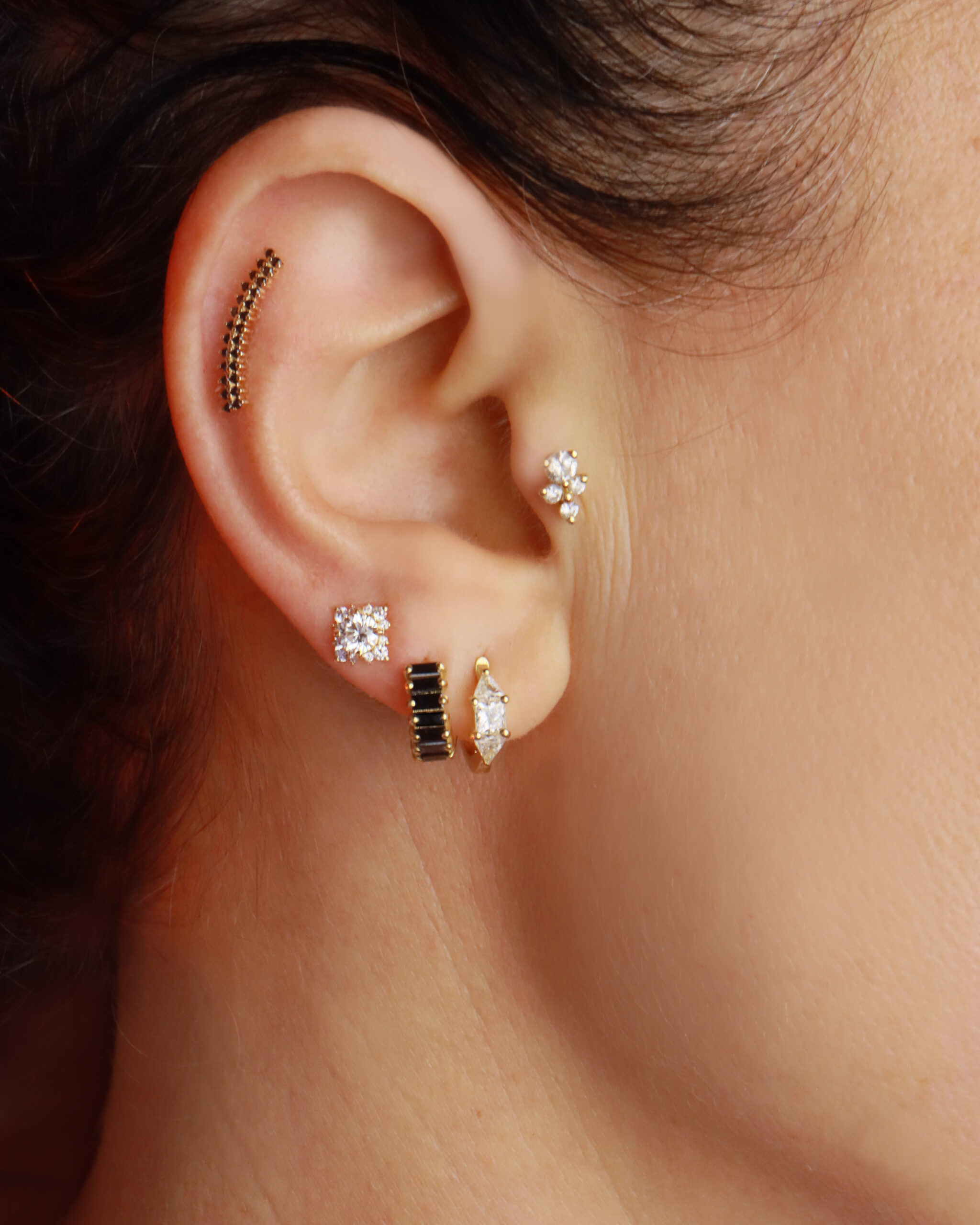 Zipper Climber in Black Diamonds Malka Jewelry