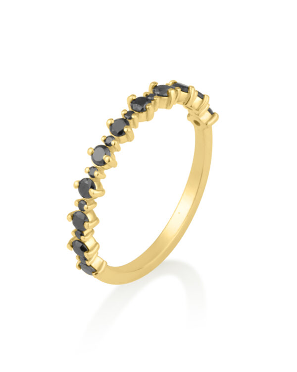 Ellie Ring in Black Diamonds