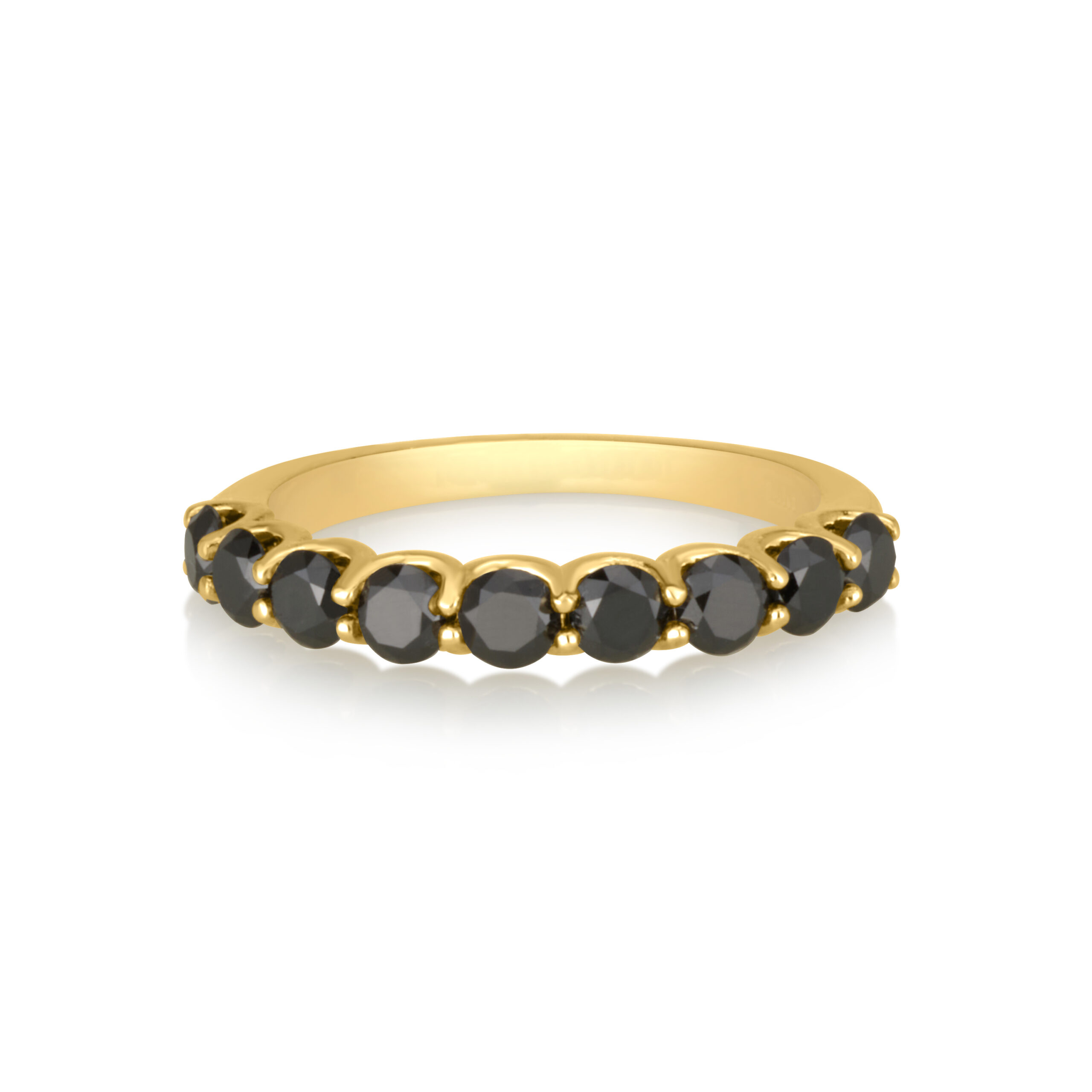 9 Black Diamond Ring - Malka Jewelry