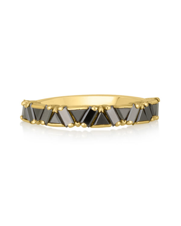 Haleli Ring in Black Diamonds