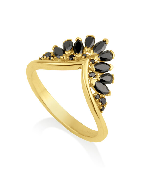 Arena Ring in Black Diamonds