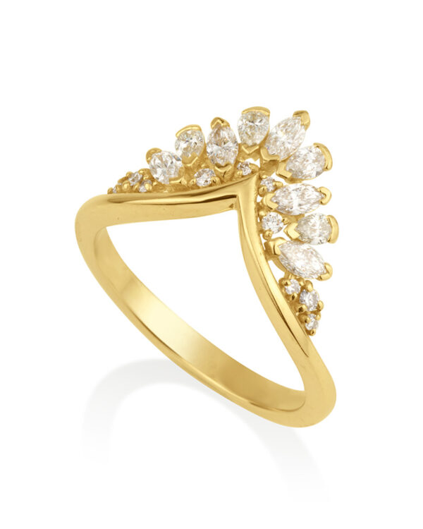 Arena Ring in White Diamonds