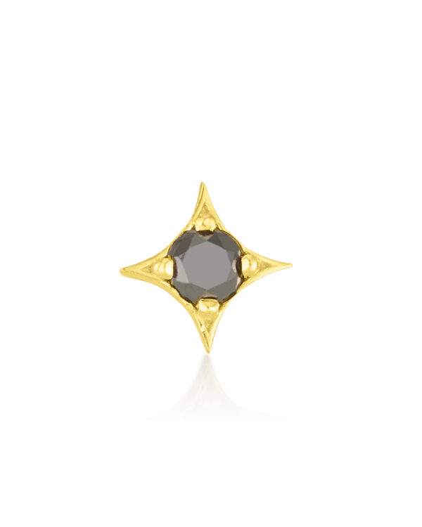 Noa Stud in Black Diamonds